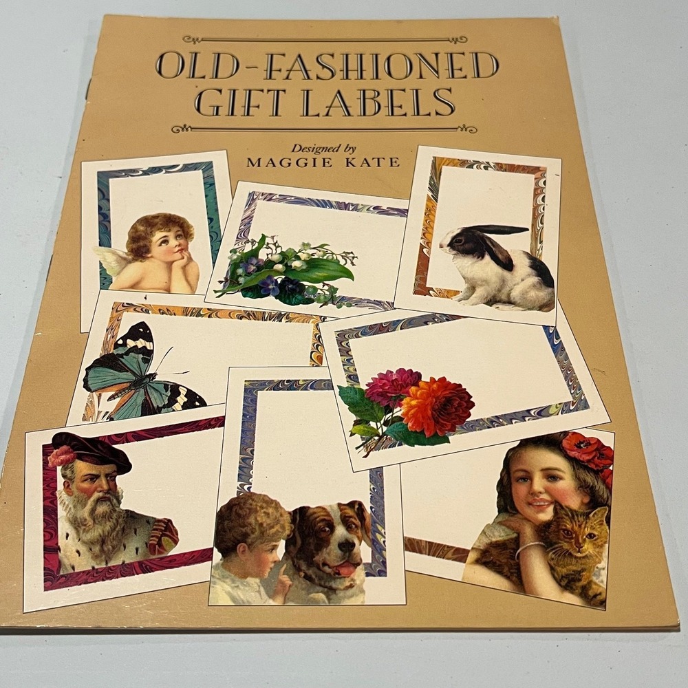 Vintage Old-Fashioned Gift Labels Book 33 Pressure-Sensitive Designs Maggie Kate